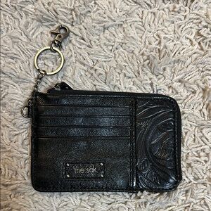 The Sak Black Leather Keychain Wallet